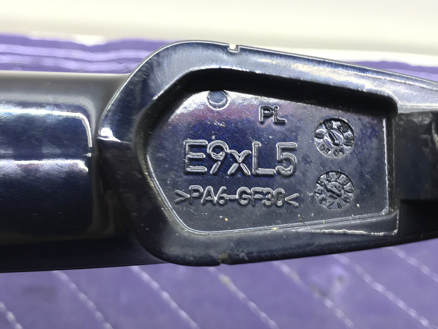 2013-2017 F3X REAR LEFT SIDE EXTERIOR DOOR HANDLE IMPERIALBLAU OEM PRE LCI SKU 81