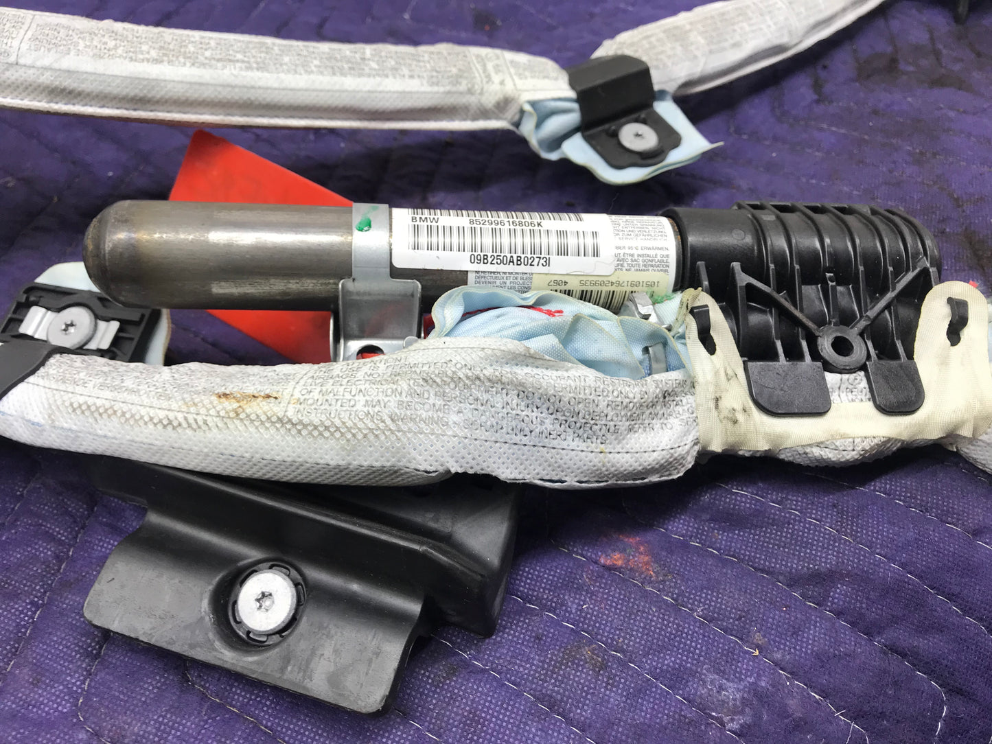E82 TOP RIGHT ROOF HEAD CURTAIN AIRBAG MODULE SKU 249
