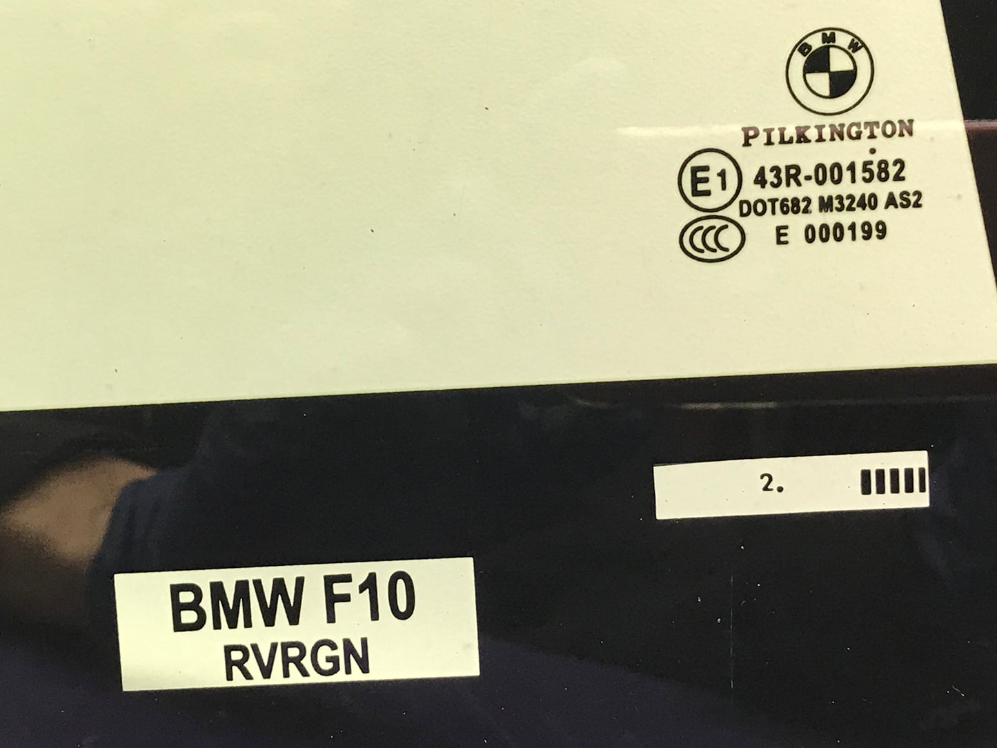 2009-2016 F10 REAR SIDE RIGHT DOOR QUARTER WINDOW GLASS OEM SKU 134