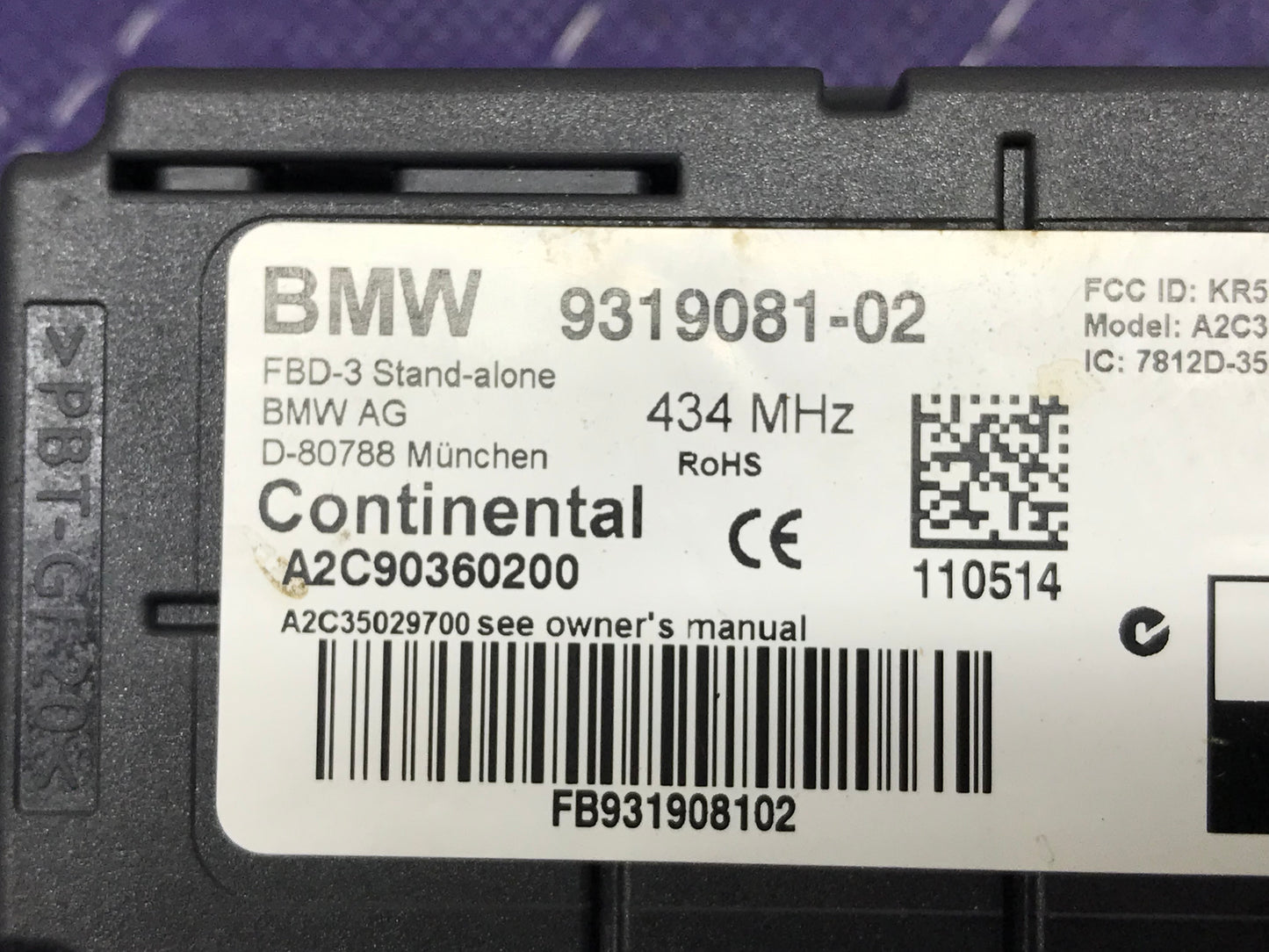 2011-2018 F3X RADIO SIGNAL RECEIVER CONTROL MODULE UNIT SKU 192