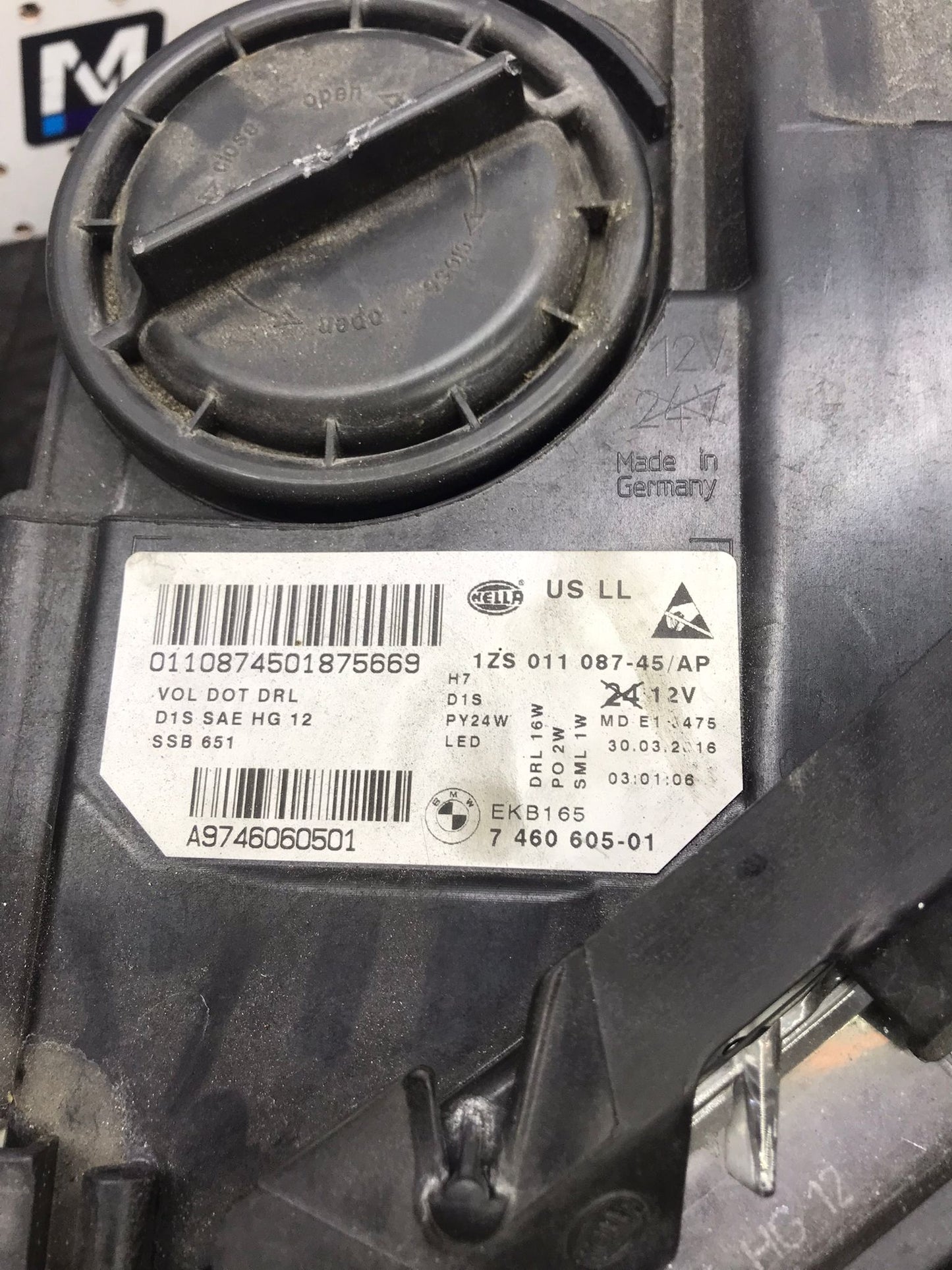 DAMAGE* OEM 2014-2016 BMW F10 5-SERIES LEFT DRIVER SIDE XENON HID AFS HEADLIGHT SKU 1501