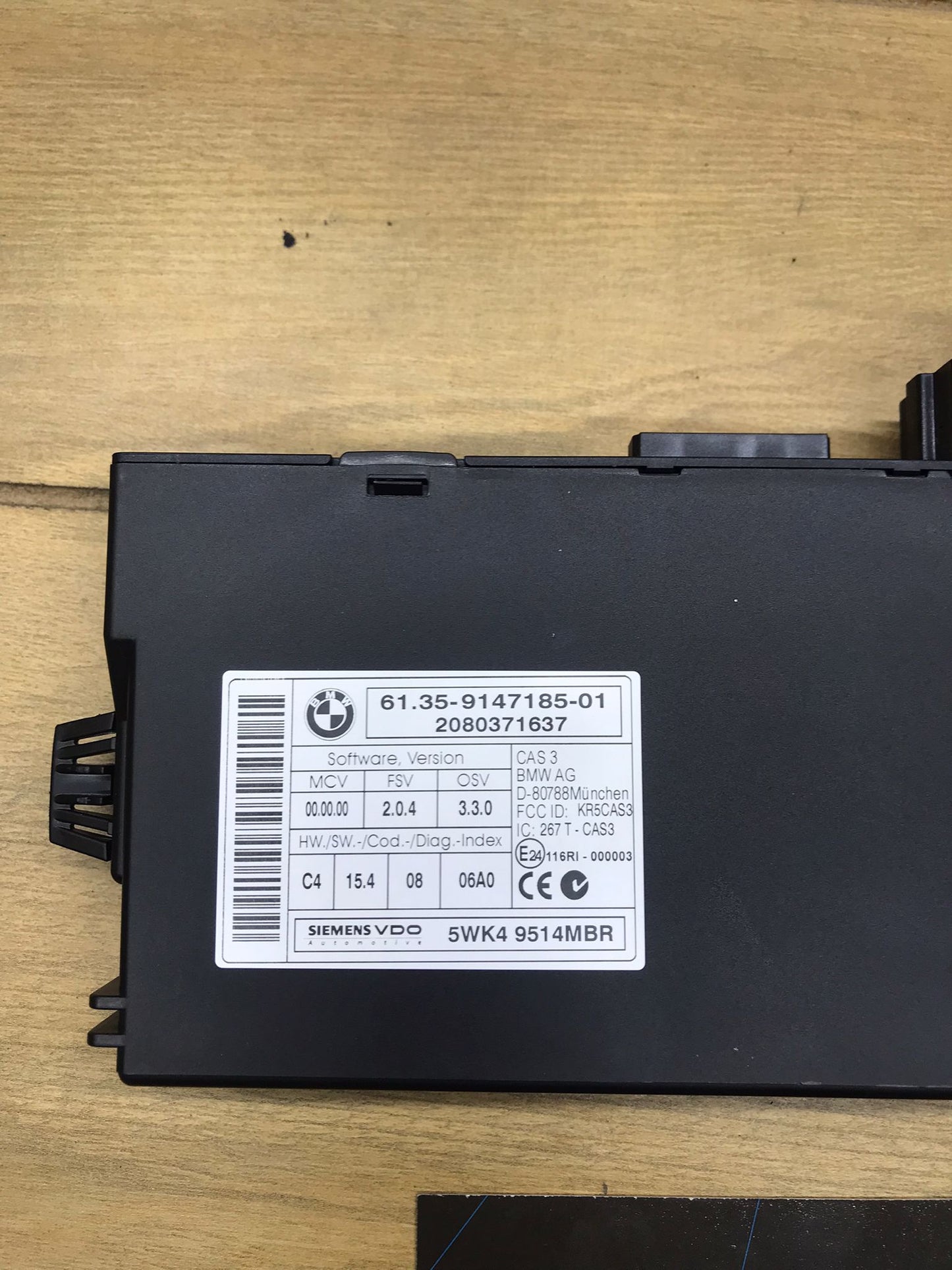 2008 BMW 528I MSV80.0 MSV80 CAS KEY E60 OEM SKU 1590