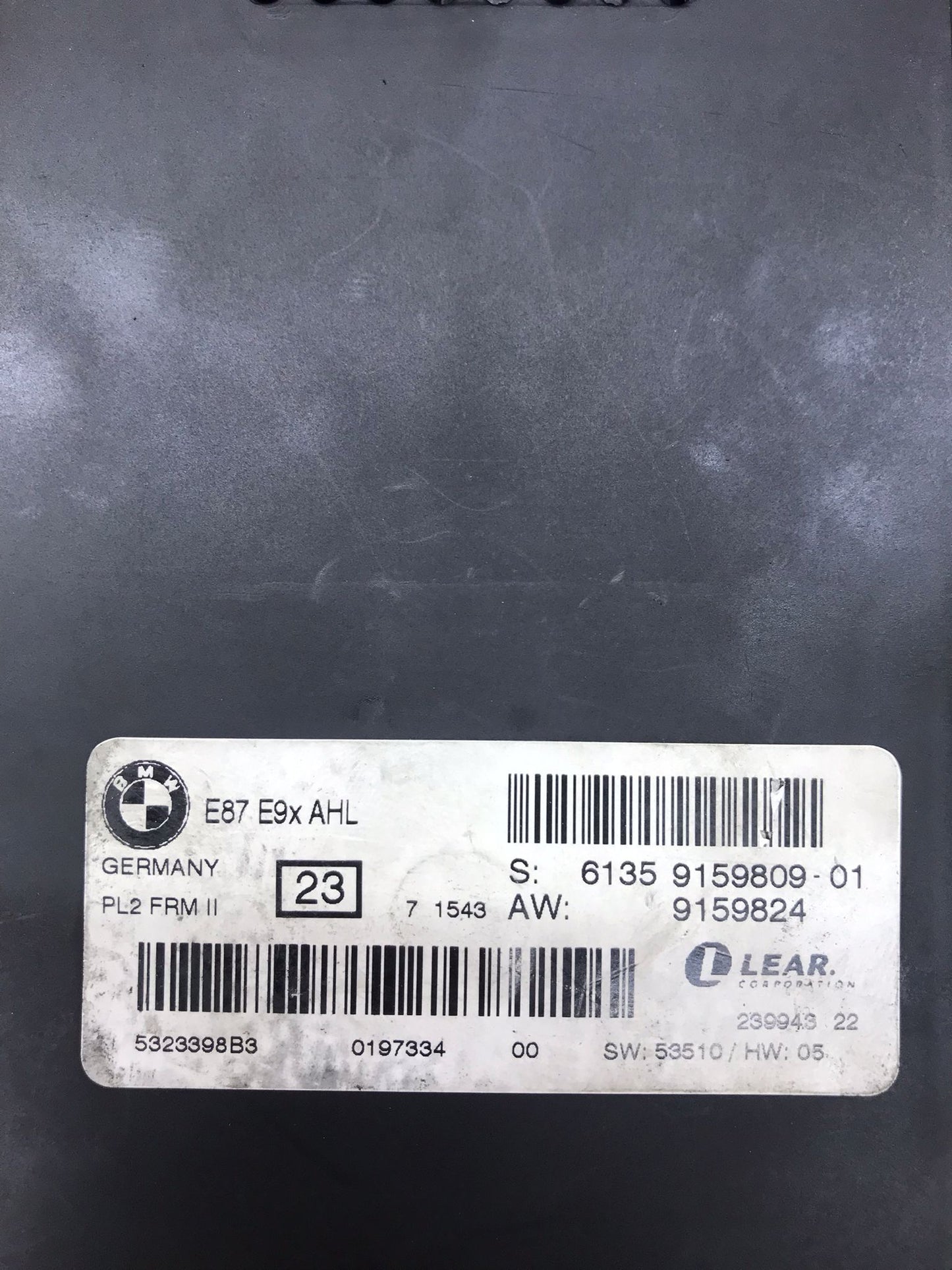 06-08 BMW 323 325 328 335 FRM II FOOTWELL LIGHT CONTROL MODULE AHL SKU 1592