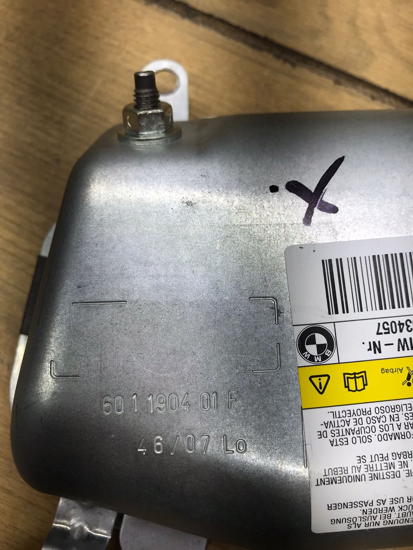 BMW E60 E61 LEFT REAR DOOR SRS AIRBAG SKU 1636