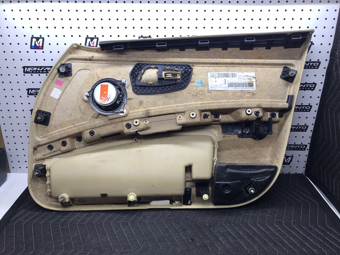 11-16 BMW 528I F10 REAR LEFT DRIVER SIDE INTERIOR DOOR CARD PANEL BEIGE OEM SKU 968