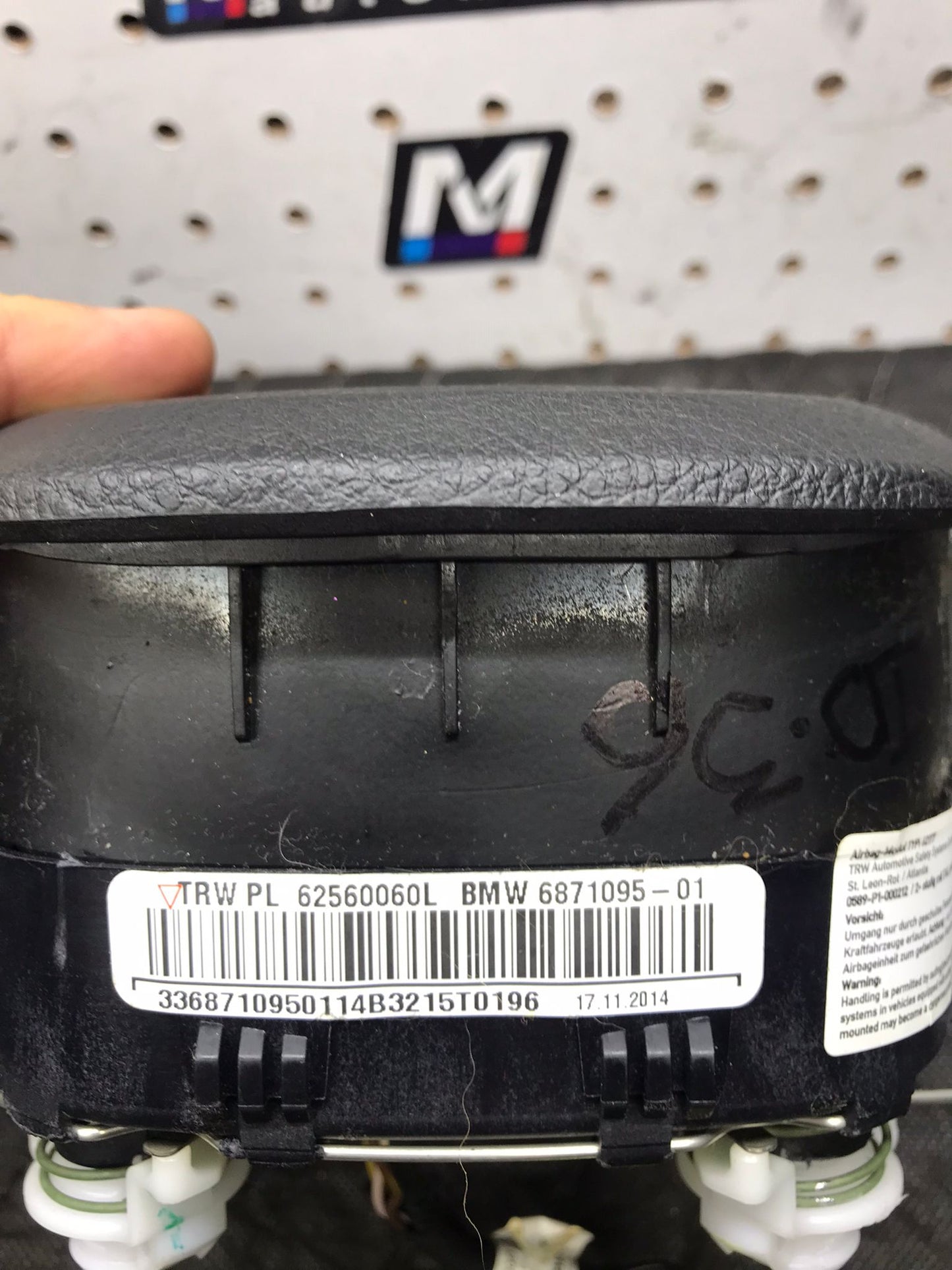 OEM BMW SPORT STEERING WHEEL AIRBAG AIR BAG BLACK F30 F31 F32 F34 330 428 430 SKU 1367