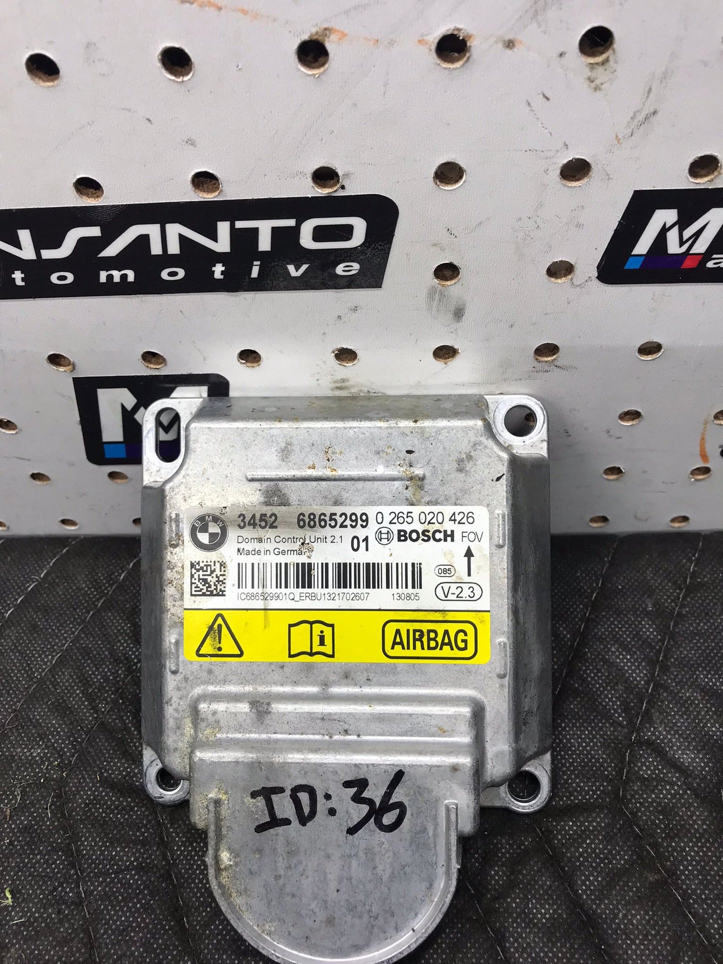 2014 BMW F30, F31, F32 SAFETY CONTROL MODULE OEM CRASH SKU 1373