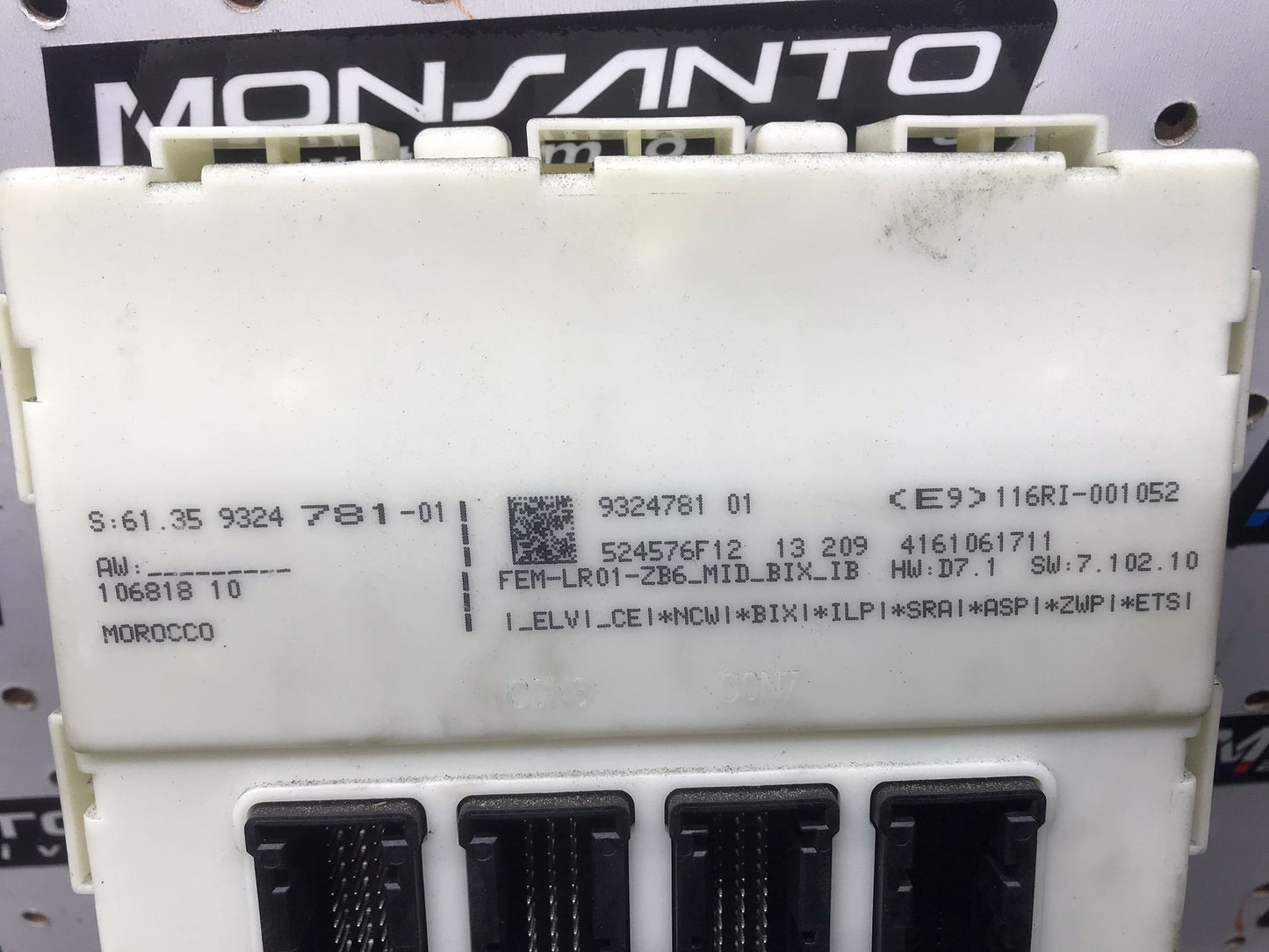 12-18 BMW F30 320I 328I FRONT BODY CONTROL COMPUTER MODULE OEM SKU 1386