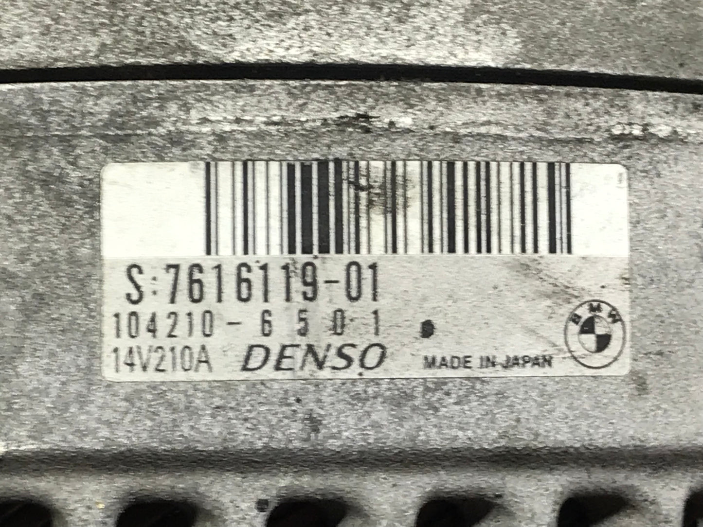 N55 ENGINE ALTERNATOR DENSO 215A SKU 170