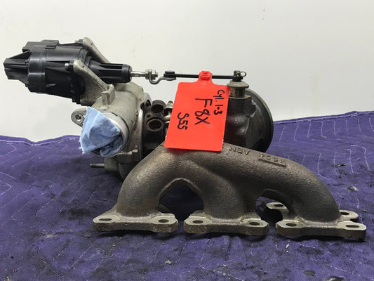 F8X S55 ENGINE TURBO TURBOCHARGER CYLINDERS 1-3 W/MANIFOLD SKU 169