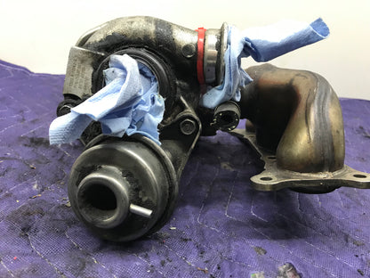 N54 ENGINE BANK 1 TURBOCHARGER W/EXHAUST MANIFOLD  SKU 166