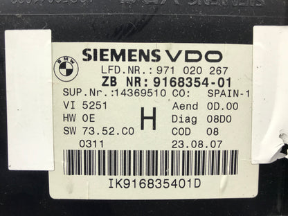 E9X INSTRUMENT CLUSTER SPEEDOMETER  SKU 269