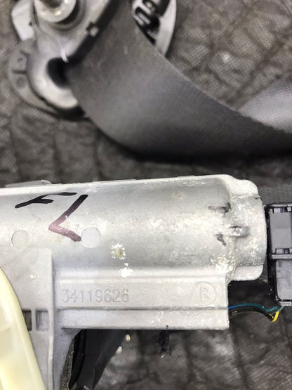 BMW FRONT LEFT DRIVER SEAT BELT RETRACTOR BLACK OEM F30 328I  SKU 1419