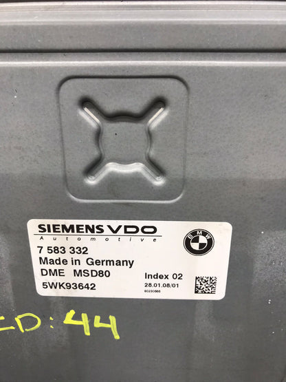 MSD80 2007-2008 BMW 335I 535I DME ECU ECM PCM ENGINE CONTROL MODULE OEM SKU 1498