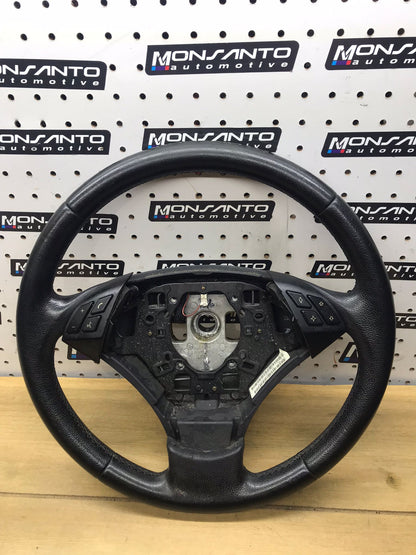 2008-2010 BMW 535I 535XI 528XI 528I E60 STEERING WHEEL HEATED BLACK  SKU 1626