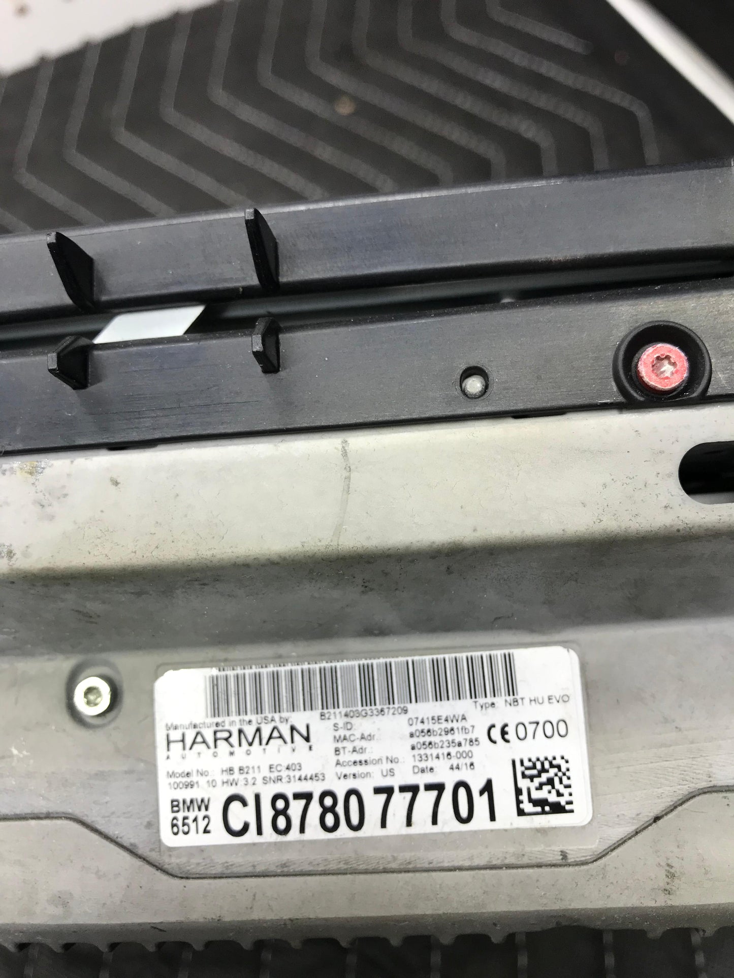 2012 - 2019 BMW OEM RADIO CD PLAYER RECEIVER HEAD UNIT HARMAN NBT EVO HU SKU 539