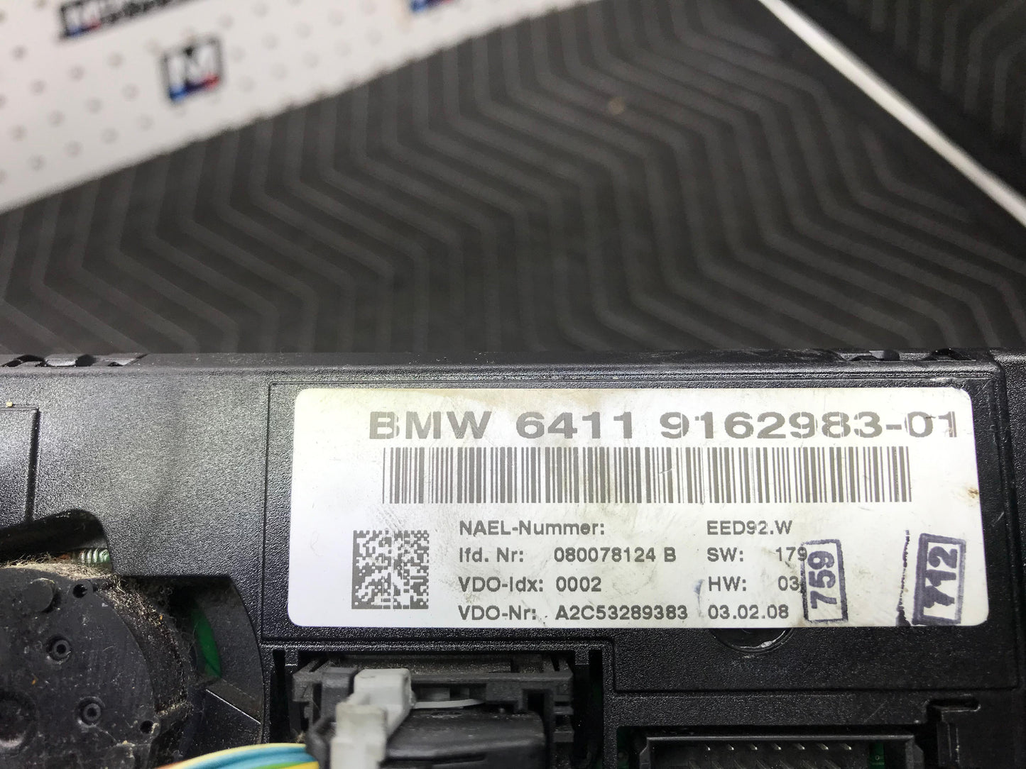 BMW E88 E82 E90 E92 1/3 SERIES AIR CONDITIONING AC CLIMATE CONTROL SWITCH OEM SKU 545