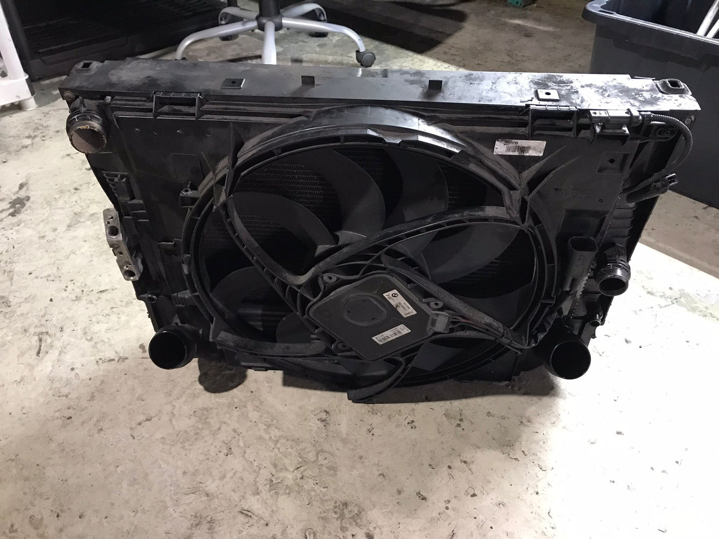 RADIATOR INTERCOOLER CONDENSER FAN COMPLETE OEM 12-16 BMW F30 F32 328I 428I N26  SKU 696