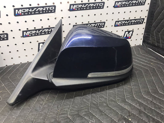 LEFT DRIVER POWER DOOR MIRROR OEM 2012-2016 F30 328I 355I BMW SKU 918