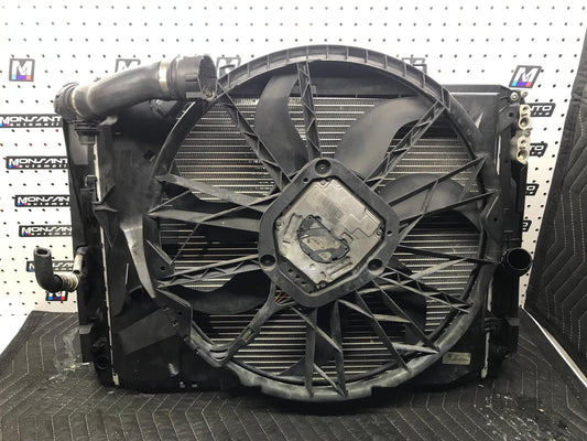 RADIATOR INTERCOOLER CONDENSER FAN COMPLETE OEM BMW E90 2006-2011  E82 E90 E91 E92 E93 N52  SKU 1031