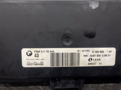 2007-2010 BMW X5 E70 HEADLIGHT CONTROL FOOTWEEL UNIT MODULE FRM3 SKU 1178
