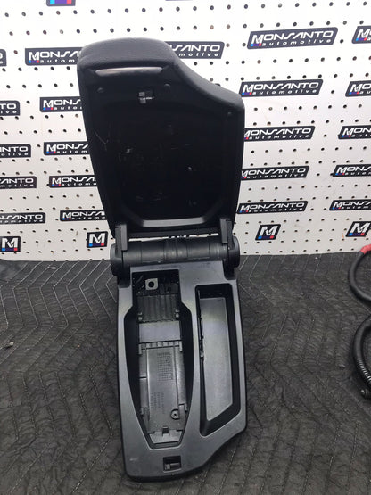08-13 OEM BMW E88 128 135 CENTER CONSOLE ARMREST TRAY BLACK LEATHER  BMW OEM  SKU 1179