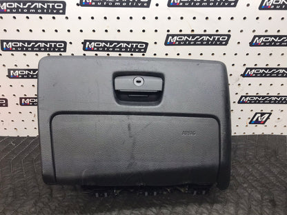OEM BMW E88 135 CONVERTIBLE RIGHT PASSENGER KNEE GLOVE BOX BLACK W/ AIRBAG  SKU 1275