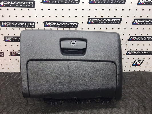 OEM BMW E88 135 CONVERTIBLE RIGHT PASSENGER KNEE GLOVE BOX BLACK W/ AIRBAG  SKU 1275