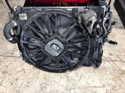 NOTA * RADIATOR INTERCOOLER CONDENSER FAN COMPLETE OEM  07-13 OEM BMW E82 E90 E92 E89 N55 N54 DEFEC SKU 1283