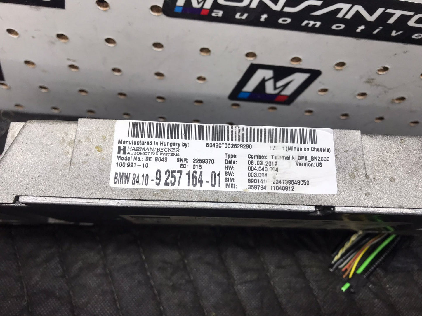 COMBOX COMMUNICATION TELEMATICS CONTROL MODULE BMW SERIE 1 3 135I 128I 328I Z4 X1 M3  SKU 1287