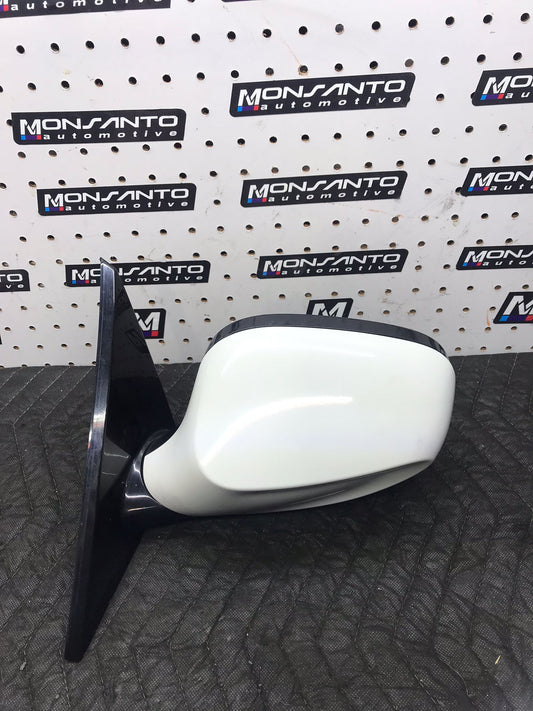 LEFT SIDE MIRROR BMW 128I 135I E82 OEM WHITE  SKU 1286