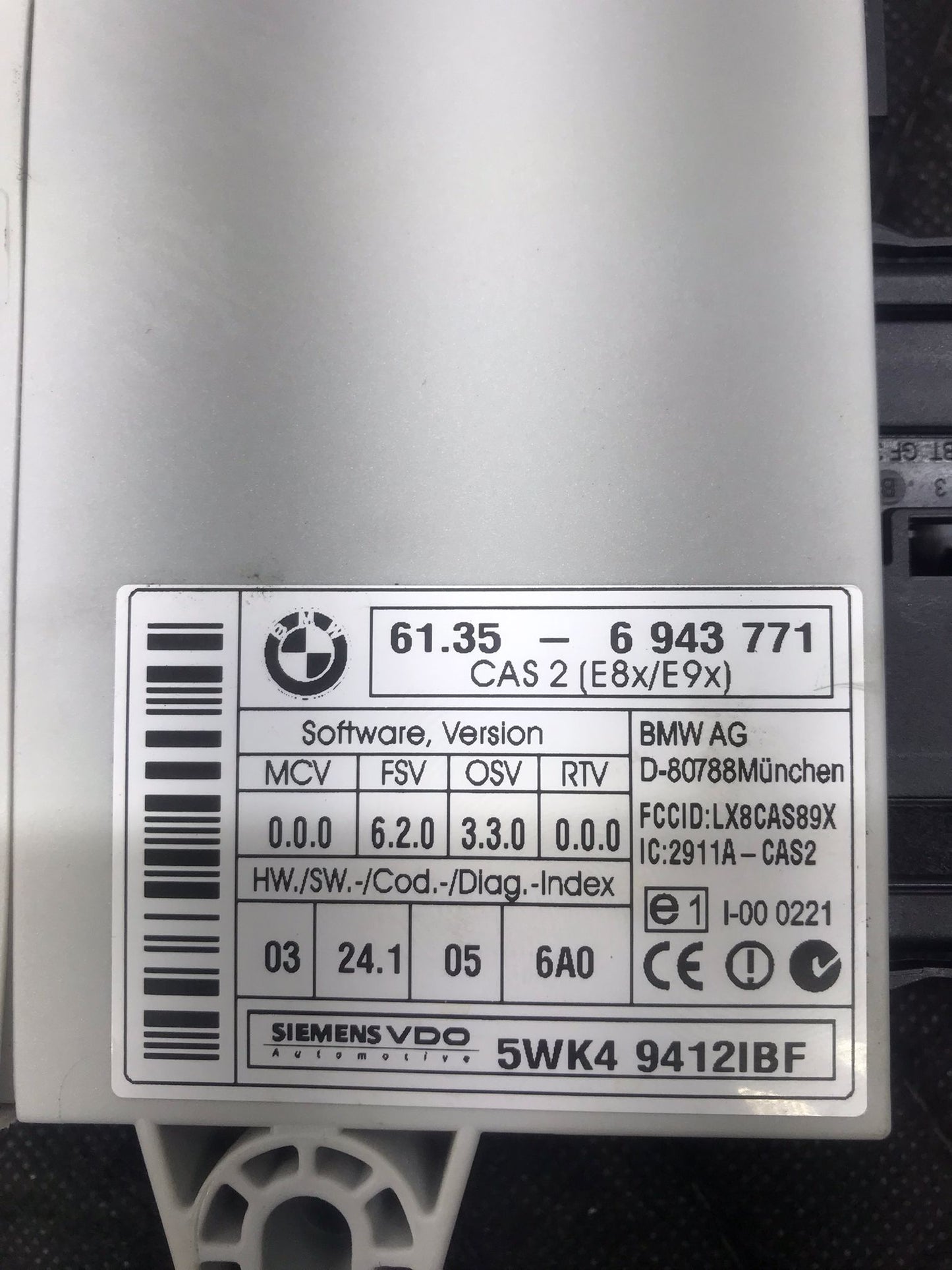 CAS2 COMFORT CONTROL UNIT MODULE 61.35 2004-2010 BMW E82 E88 E90 E92  SKU 1327