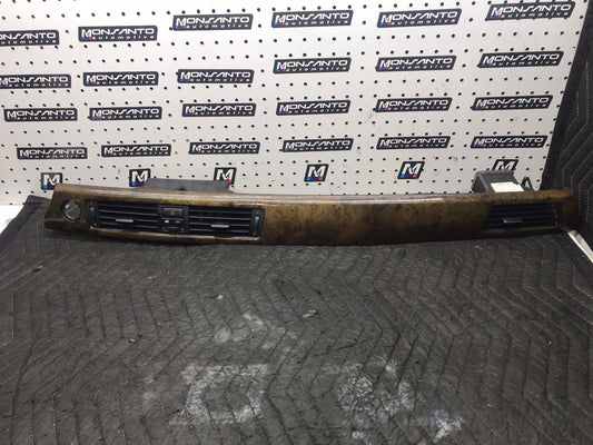 BMW E90 E91 FRONT DASH PANEL NUTWOOD WOOD TRIM COVER STRIP DASHBOARD AND GRIIL A/C  SKU 1353