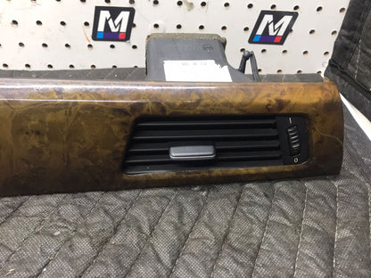 BMW E90 E91 FRONT DASH PANEL NUTWOOD WOOD TRIM COVER STRIP DASHBOARD AND GRIIL A/C  SKU 1353