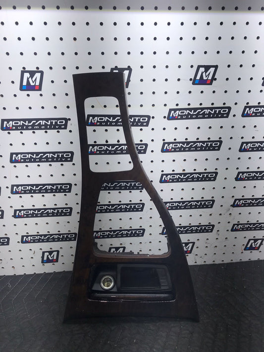 BMW CENTER CONSOLE SHIFT TRIM WOOD ASHTRAY 3-SERIES E90 E91 OEM SKU 1358