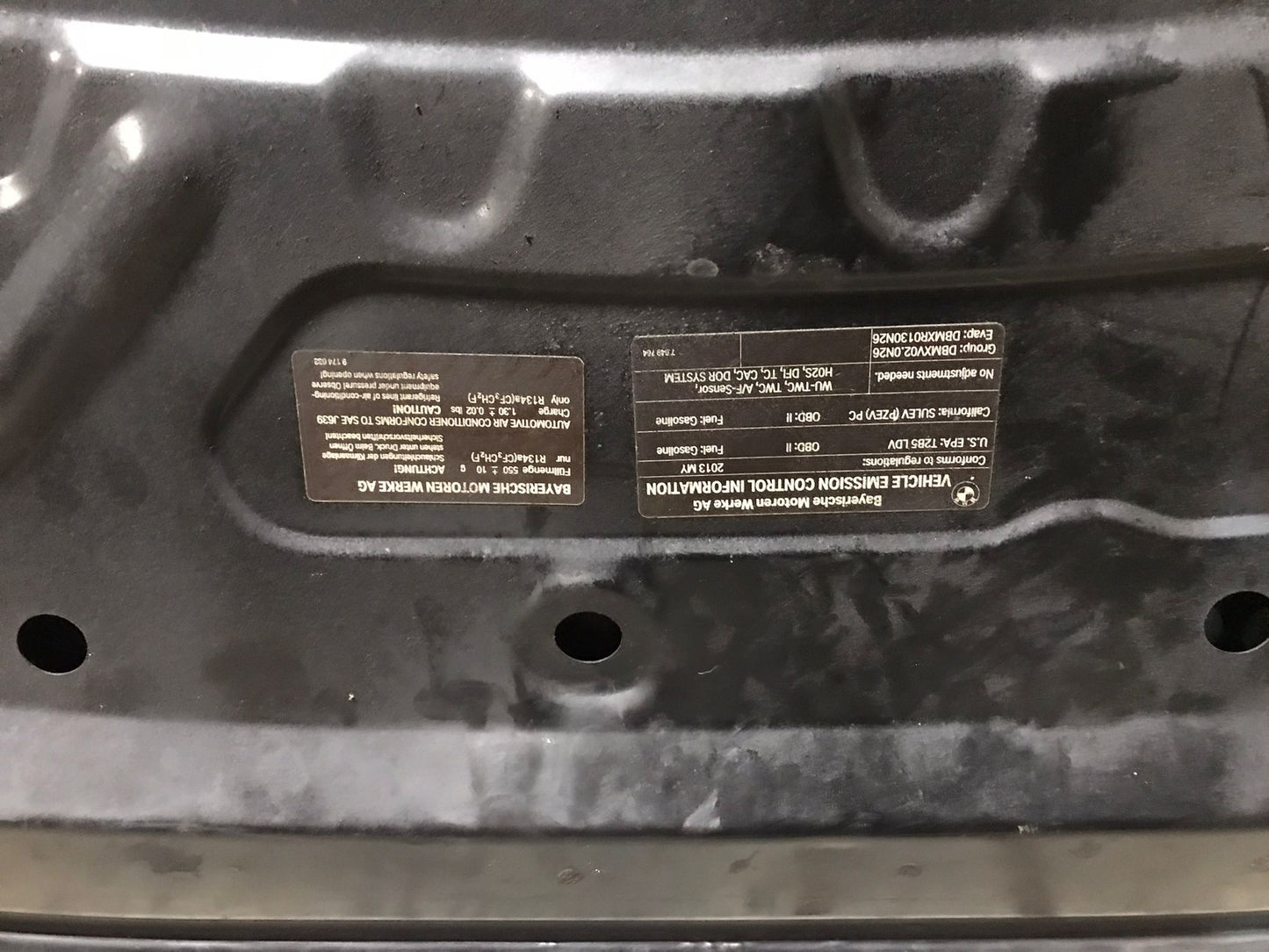 HOOD BMW F30 328I DETAILS BLACK OEM  SKU 1366