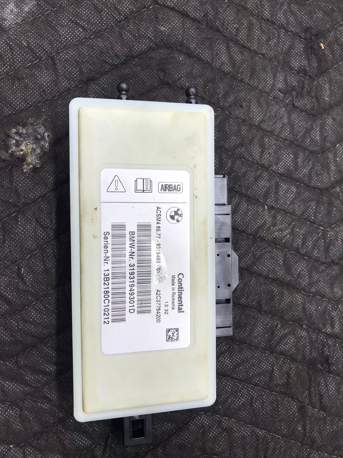 2011-16 BMW X3, F30, F10 F13 ELECTRIC CONTROL MODULE CRASH IMPACT OEM  SKU 1375